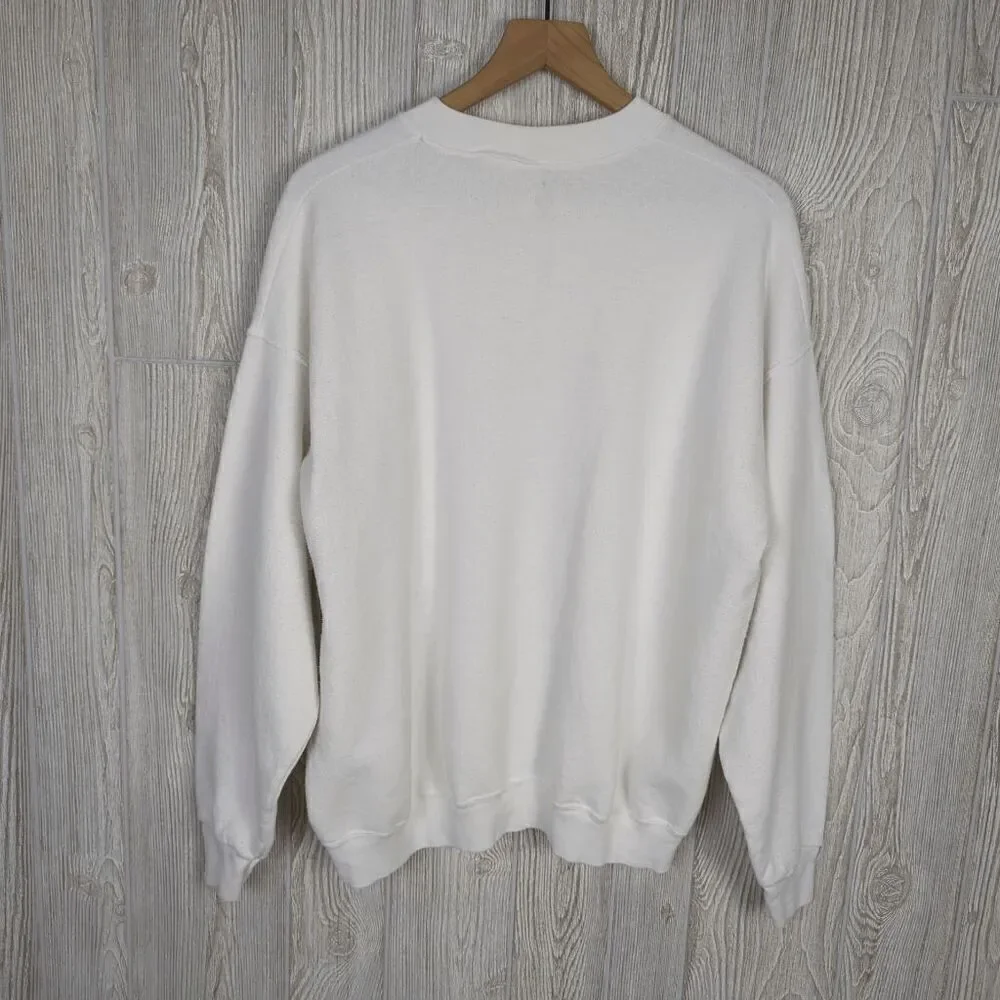 Vintage 90s Fruit of the Loom Adult XL Florida Seashells Beach Pullover Sweater